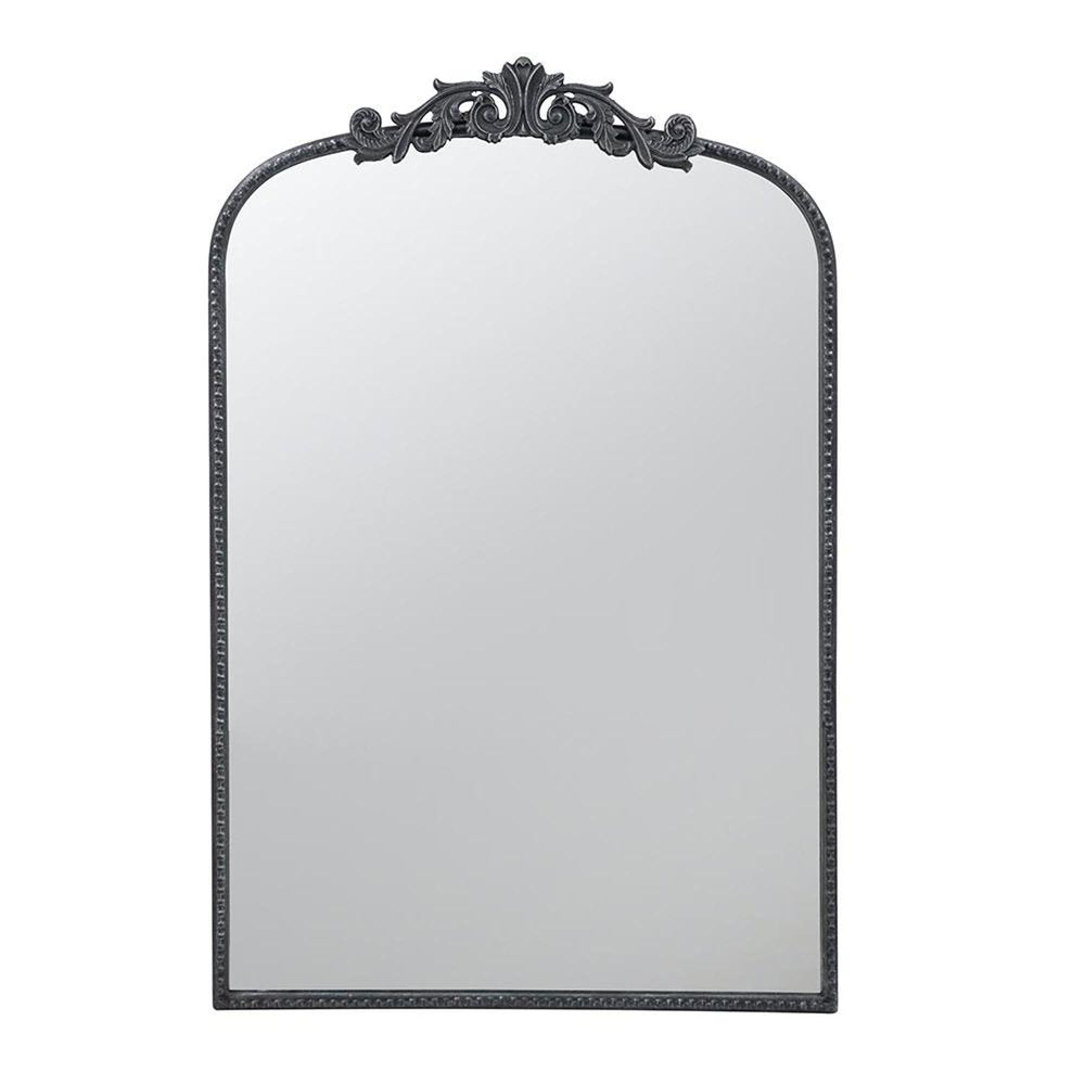 36" Black Arch Iron Framed Accent Mirror HomeRoots