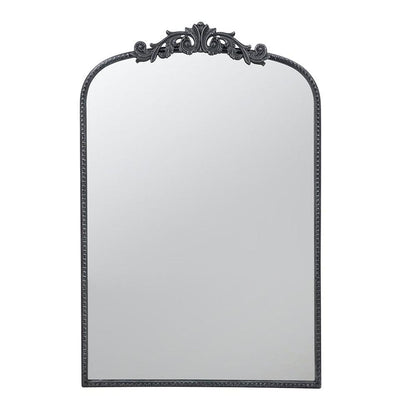 36" Black Arch Iron Framed Accent Mirror HomeRoots