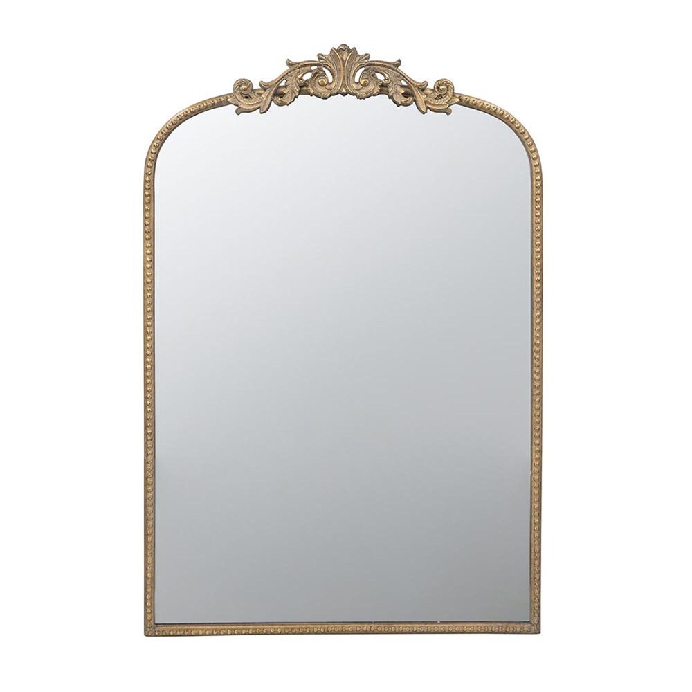 36" Gold Arch Iron Framed Accent Mirror HomeRoots