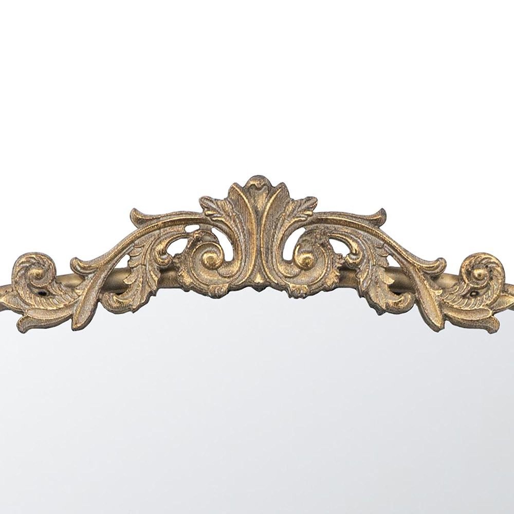 36" Gold Arch Iron Framed Accent Mirror HomeRoots