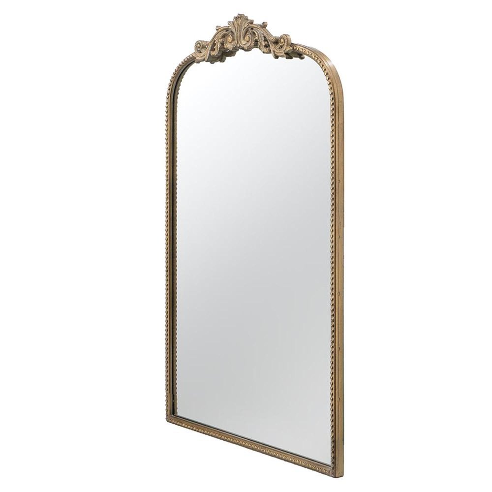 36" Gold Arch Iron Framed Accent Mirror HomeRoots