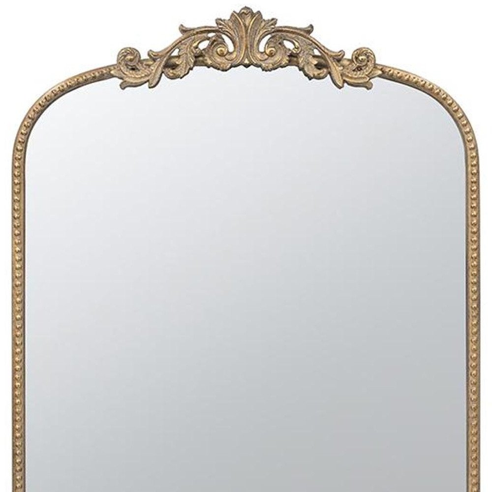 42" Gold Arch Iron Framed Accent Mirror HomeRoots