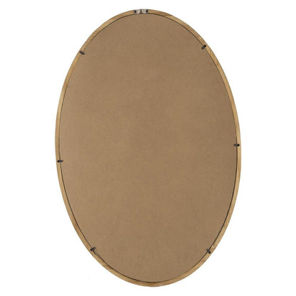 35" Brown Oval Solid Wood Framed Accent Mirror HomeRoots