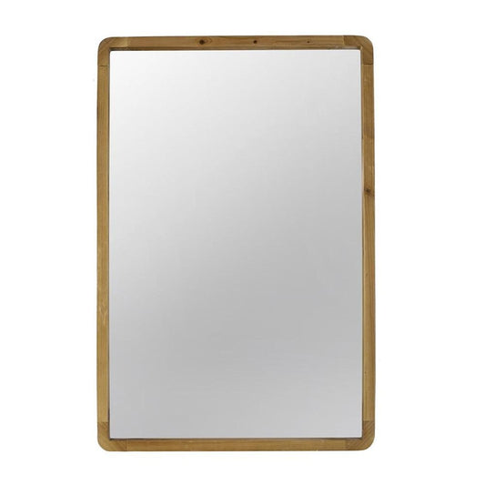 35" Brown Solid Wood Framed Accent Mirror HomeRoots