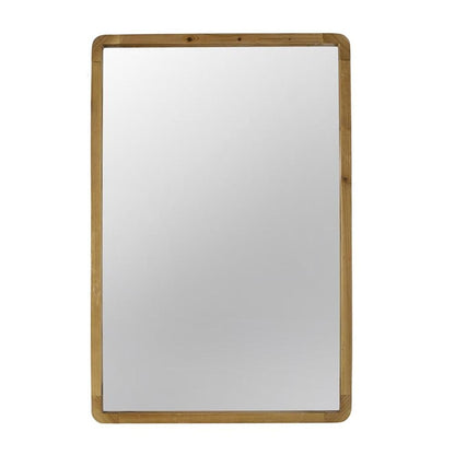 35" Brown Solid Wood Framed Accent Mirror HomeRoots