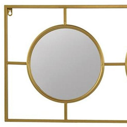 16" Gold Iron Framed Accent Mirror HomeRoots