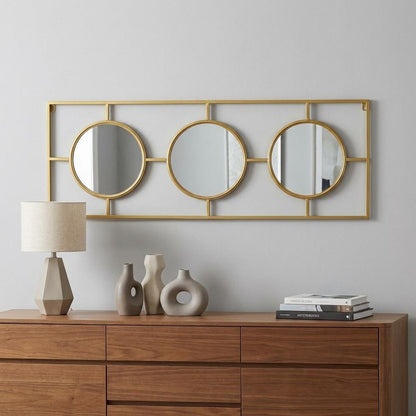 16" Gold Iron Framed Accent Mirror HomeRoots
