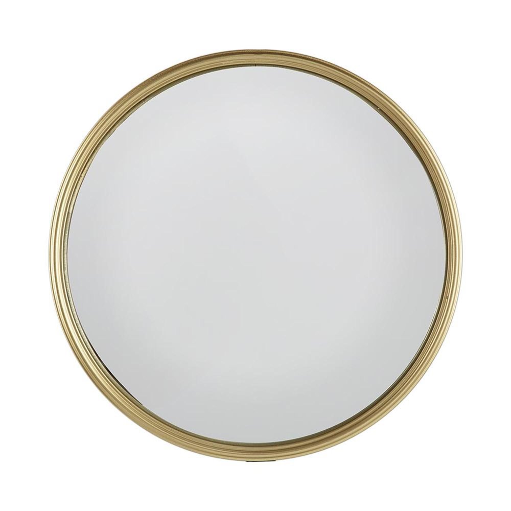 10" Gold Round Iron Textured Framed Accent Mirror HomeRoots
