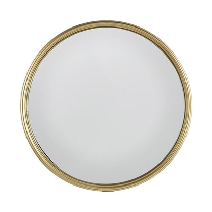 10" Gold Round Iron Textured Framed Accent Mirror HomeRoots