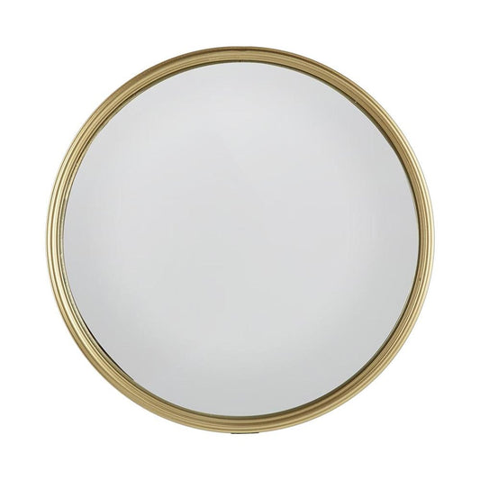 10" Gold Round Iron Textured Framed Accent Mirror HomeRoots