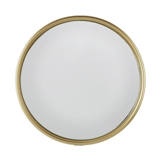 10" Gold Round Iron Textured Framed Accent Mirror HomeRoots