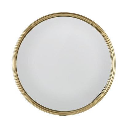10" Gold Round Iron Textured Framed Accent Mirror HomeRoots