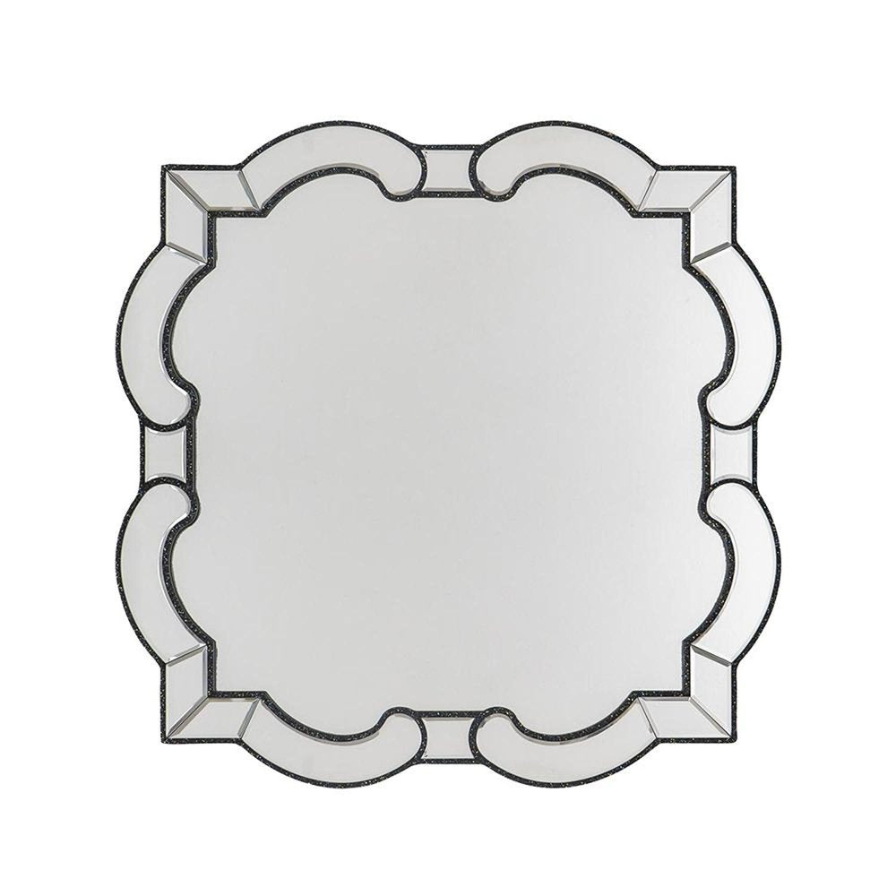 32" Clear Scalloped Glass Framed Accent Mirror HomeRoots