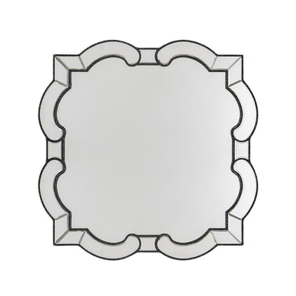 32" Clear Scalloped Glass Framed Accent Mirror HomeRoots