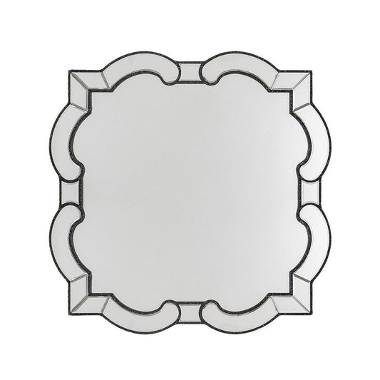 32" Clear Scalloped Glass Framed Accent Mirror HomeRoots