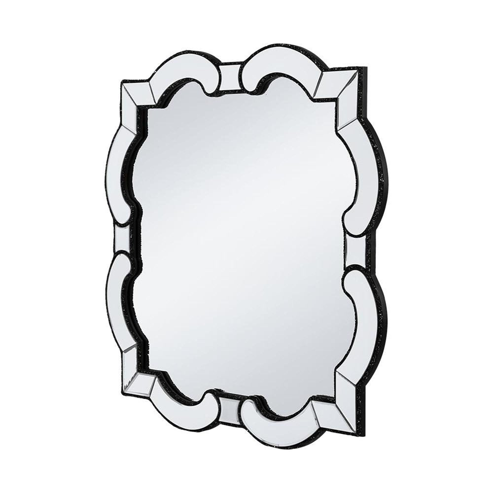 32" Clear Scalloped Glass Framed Accent Mirror HomeRoots