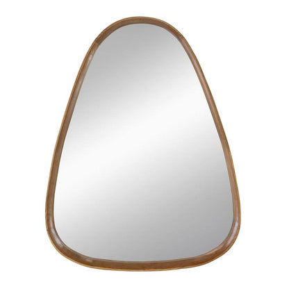 37" Brown Abstract Wood Framed Accent Mirror HomeRoots