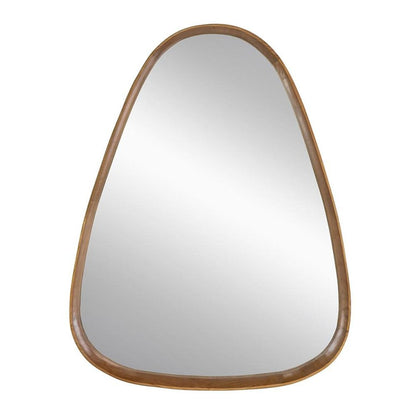 37" Brown Abstract Wood Framed Accent Mirror HomeRoots