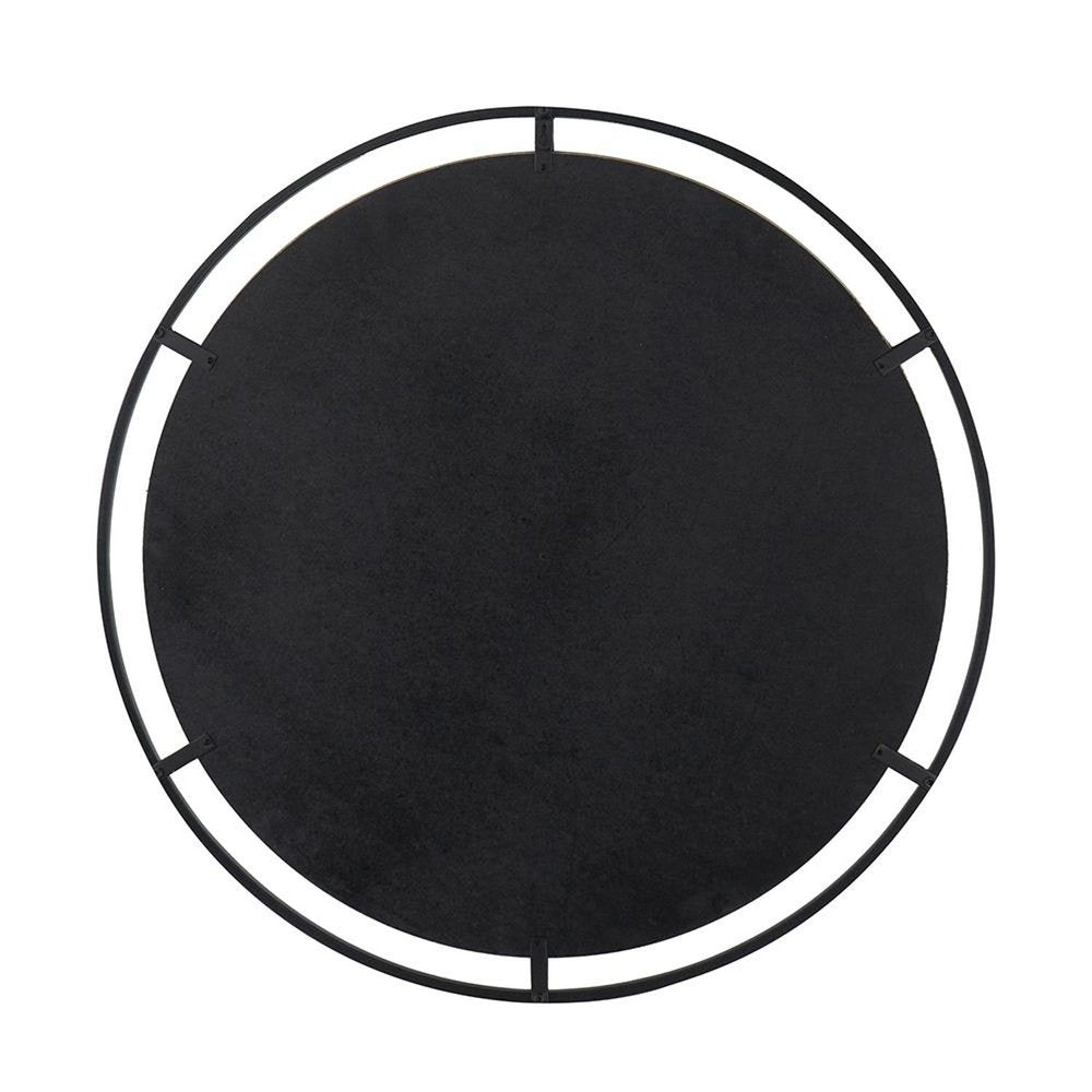 32" Black Round Iron Framed Accent Mirror HomeRoots