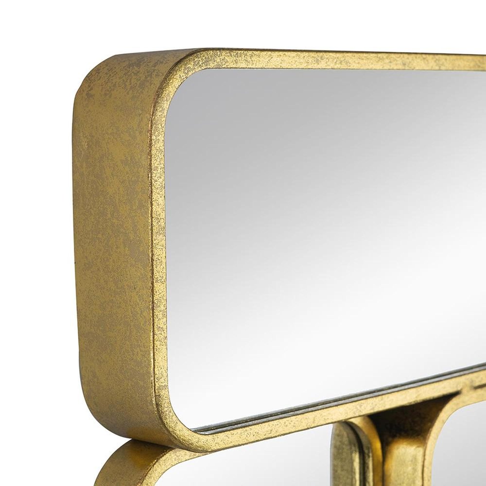 32" Gold Iron Framed Accent Mirror HomeRoots