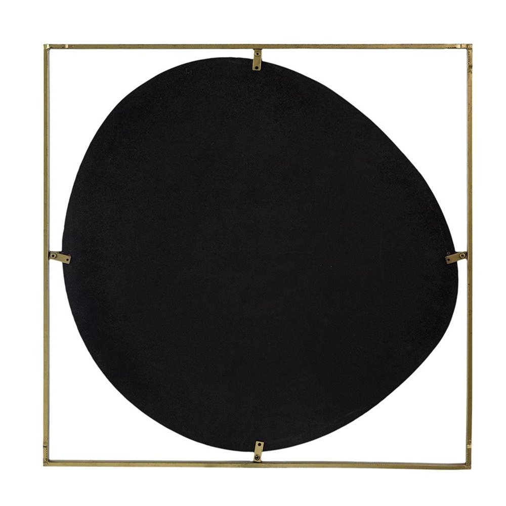 32" Gold Square Iron Framed Accent Mirror HomeRoots