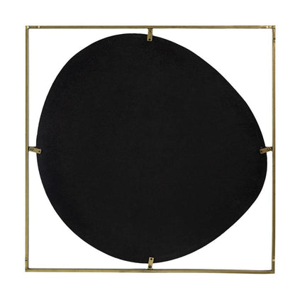 32" Gold Square Iron Framed Accent Mirror HomeRoots