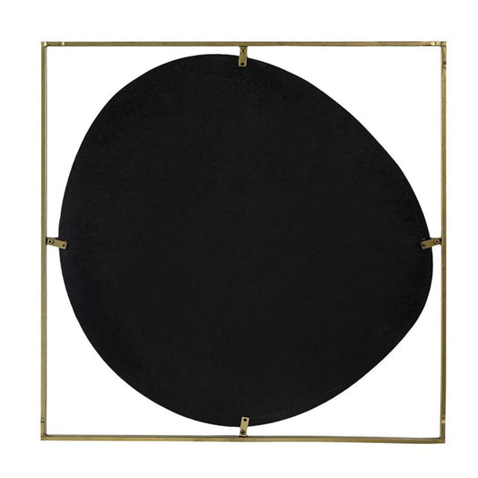 32" Gold Square Iron Framed Accent Mirror HomeRoots
