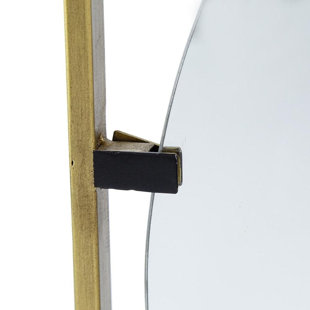32" Gold Square Iron Framed Accent Mirror HomeRoots