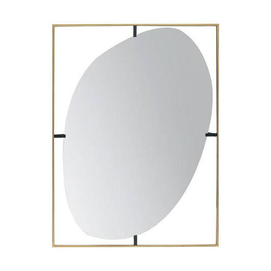 40" Gold Iron Framed Accent Mirror HomeRoots