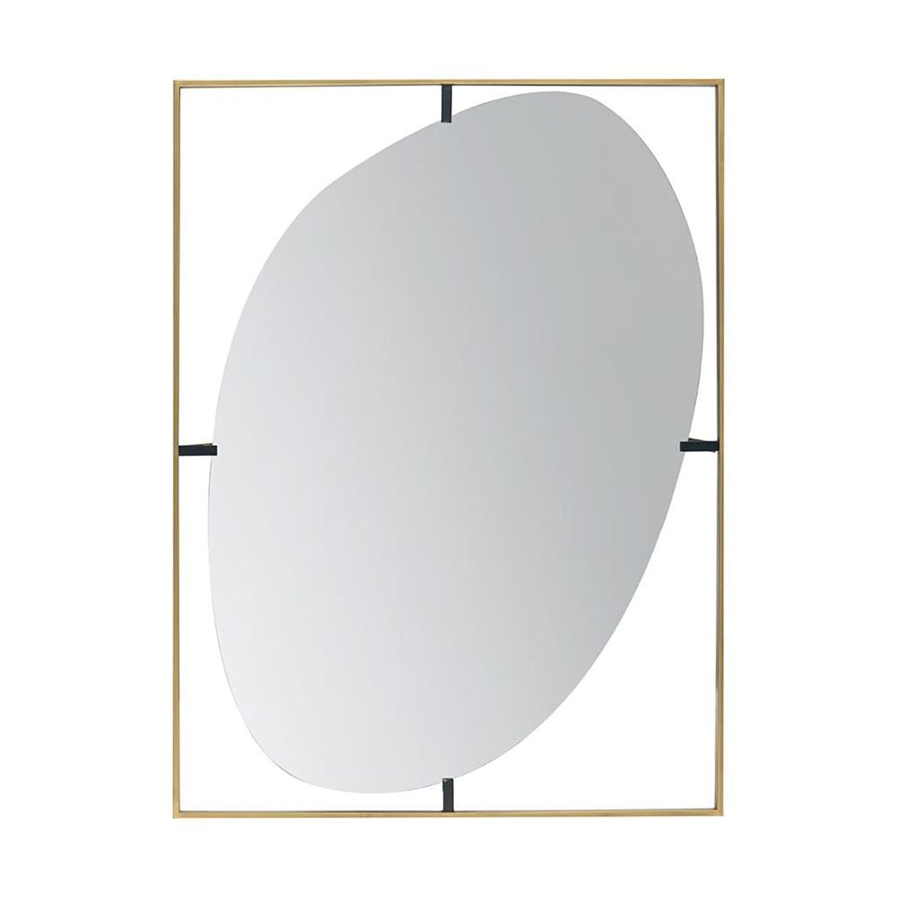 40" Gold Iron Framed Accent Mirror HomeRoots