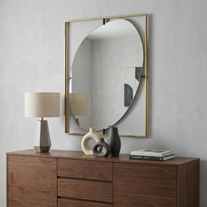 40" Gold Iron Framed Accent Mirror HomeRoots