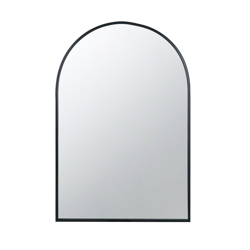36" Black Arch Metal Framed Accent Mirror HomeRoots