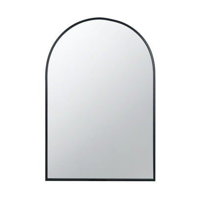 36" Black Arch Metal Framed Accent Mirror HomeRoots