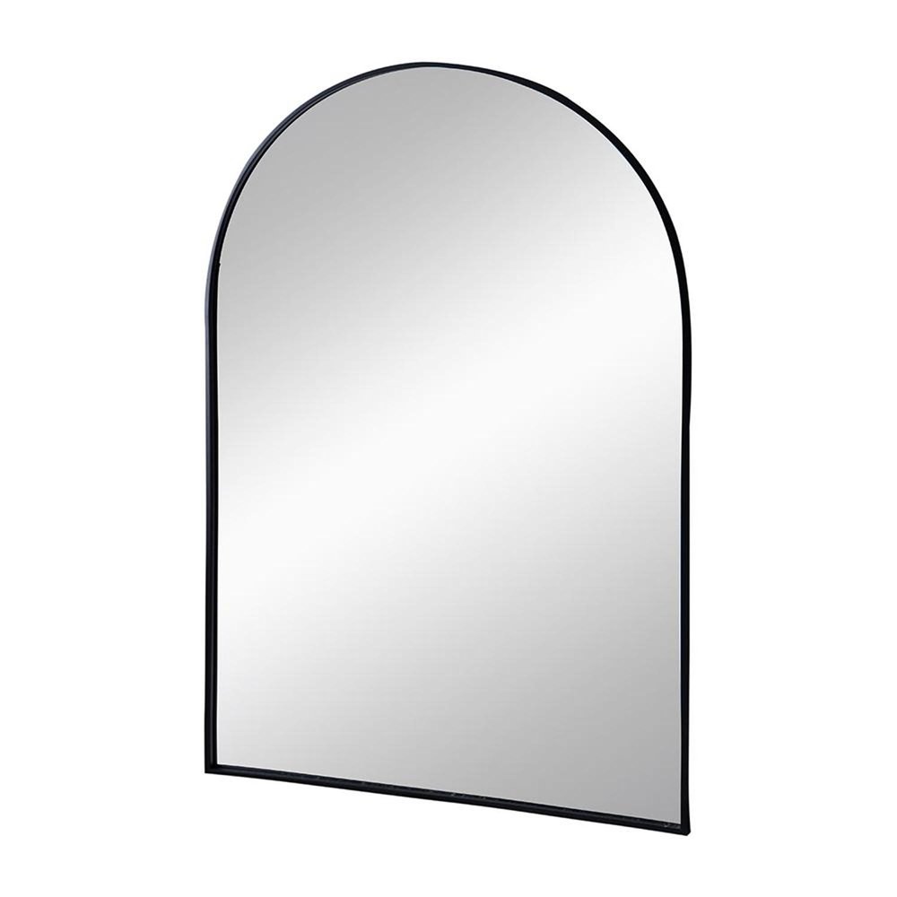 36" Black Arch Metal Framed Accent Mirror HomeRoots