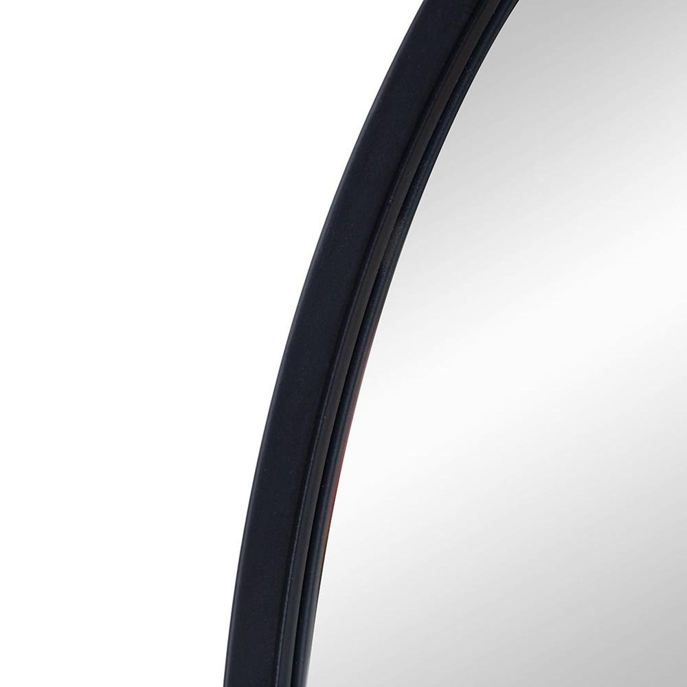 36" Black Arch Metal Framed Accent Mirror HomeRoots