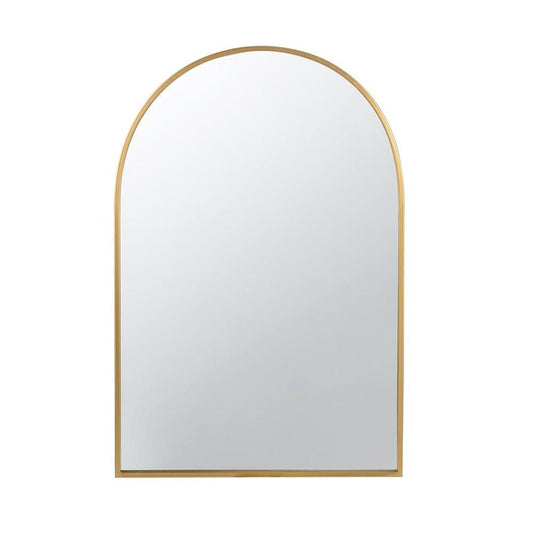 36" Gold Arch Iron Framed Accent Mirror HomeRoots