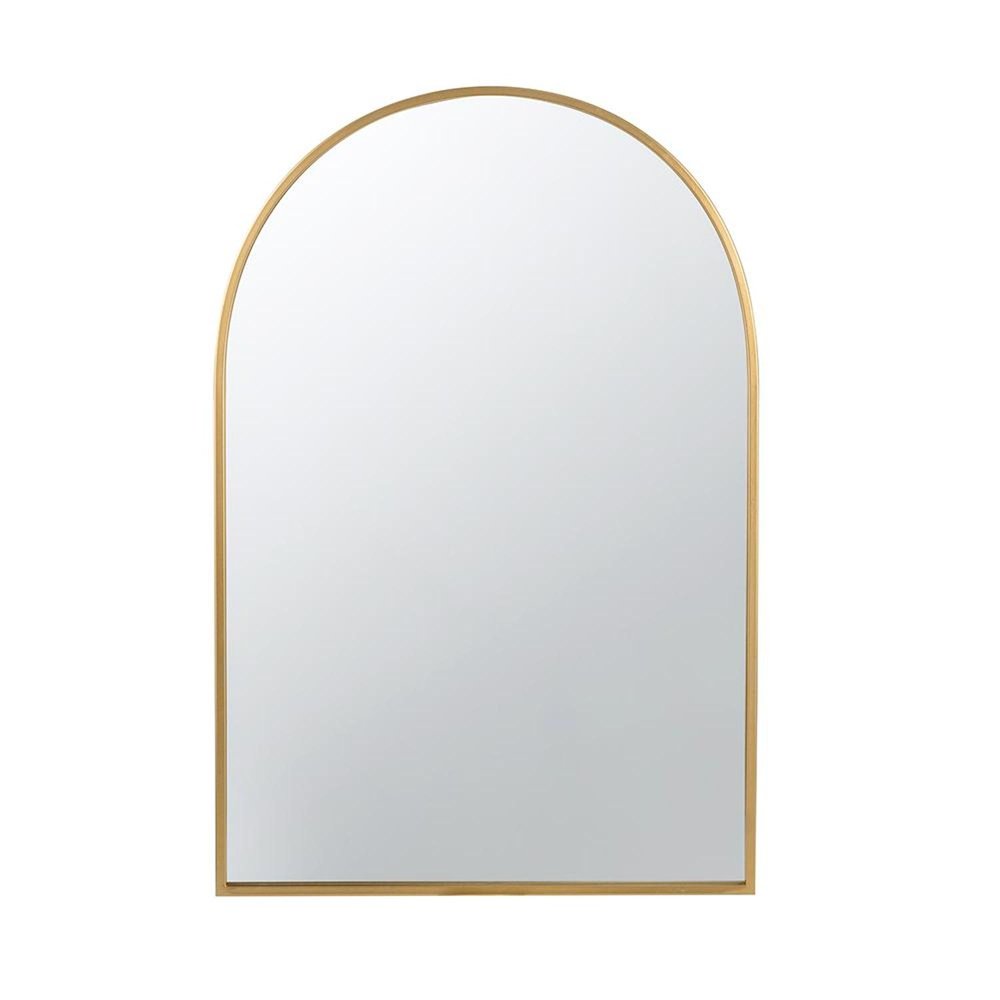 36" Gold Arch Iron Framed Accent Mirror HomeRoots