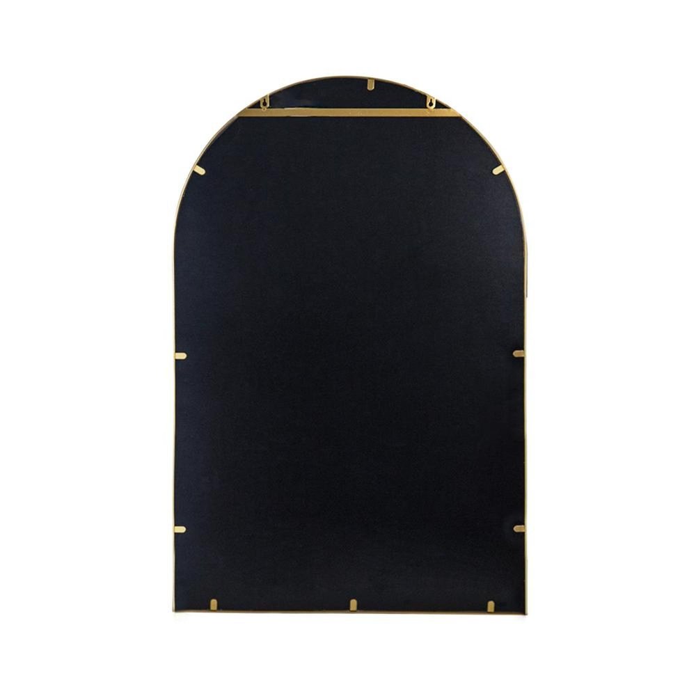 36" Gold Arch Iron Framed Accent Mirror HomeRoots