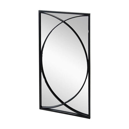 Set of Three Black Iron Framed Accent Mirror HomeRoots