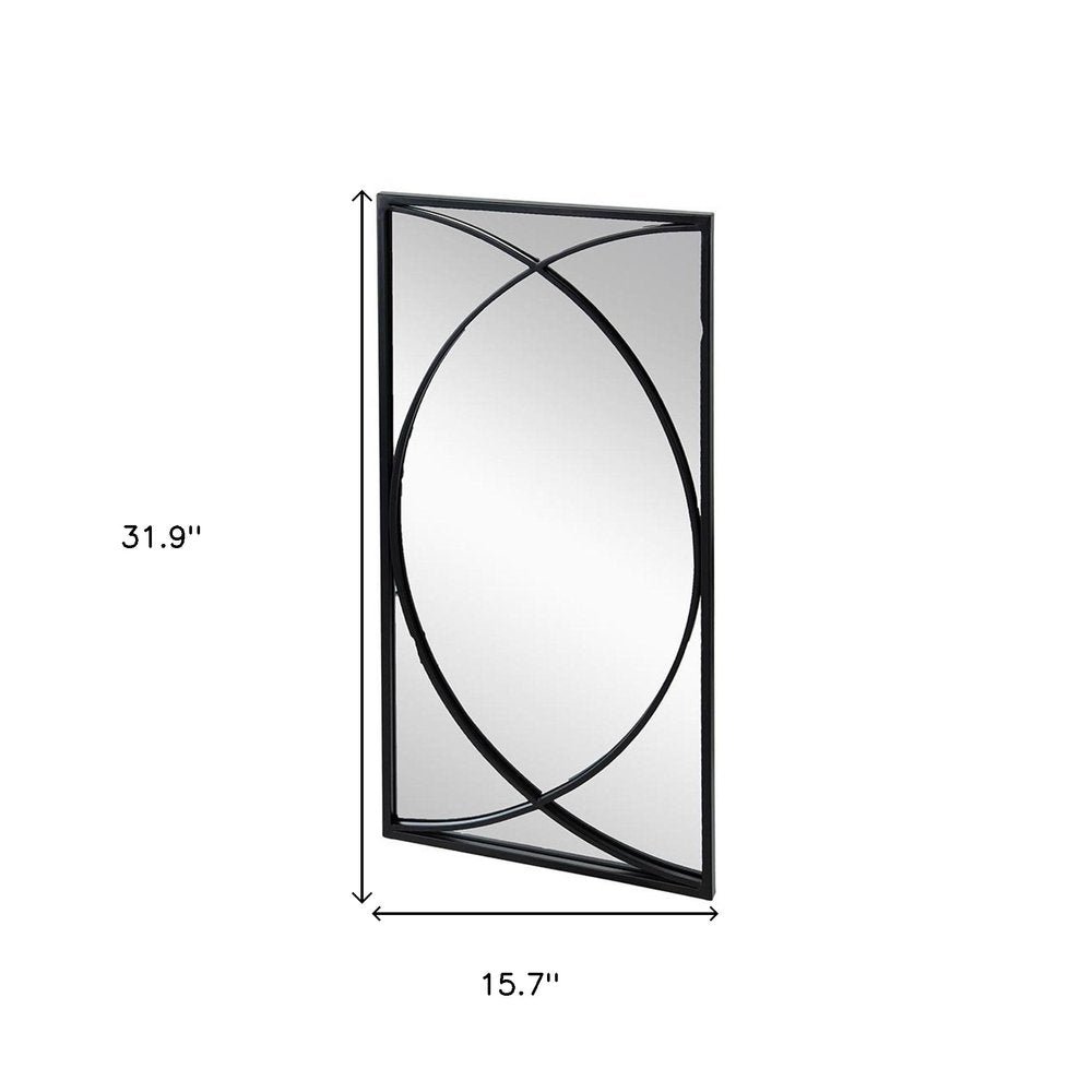 Set of Three Black Iron Framed Accent Mirror HomeRoots