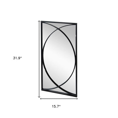Set of Three Black Iron Framed Accent Mirror HomeRoots
