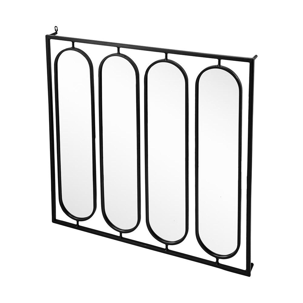36" Black Square Iron Framed Accent Mirror HomeRoots
