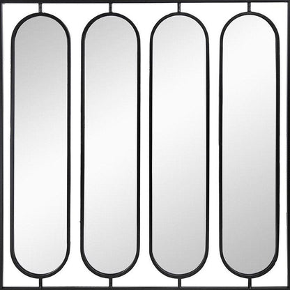 36" Black Square Iron Framed Accent Mirror HomeRoots