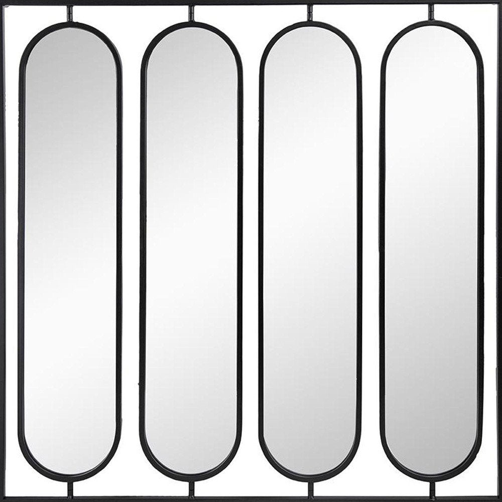 36" Black Square Iron Framed Accent Mirror — view 5