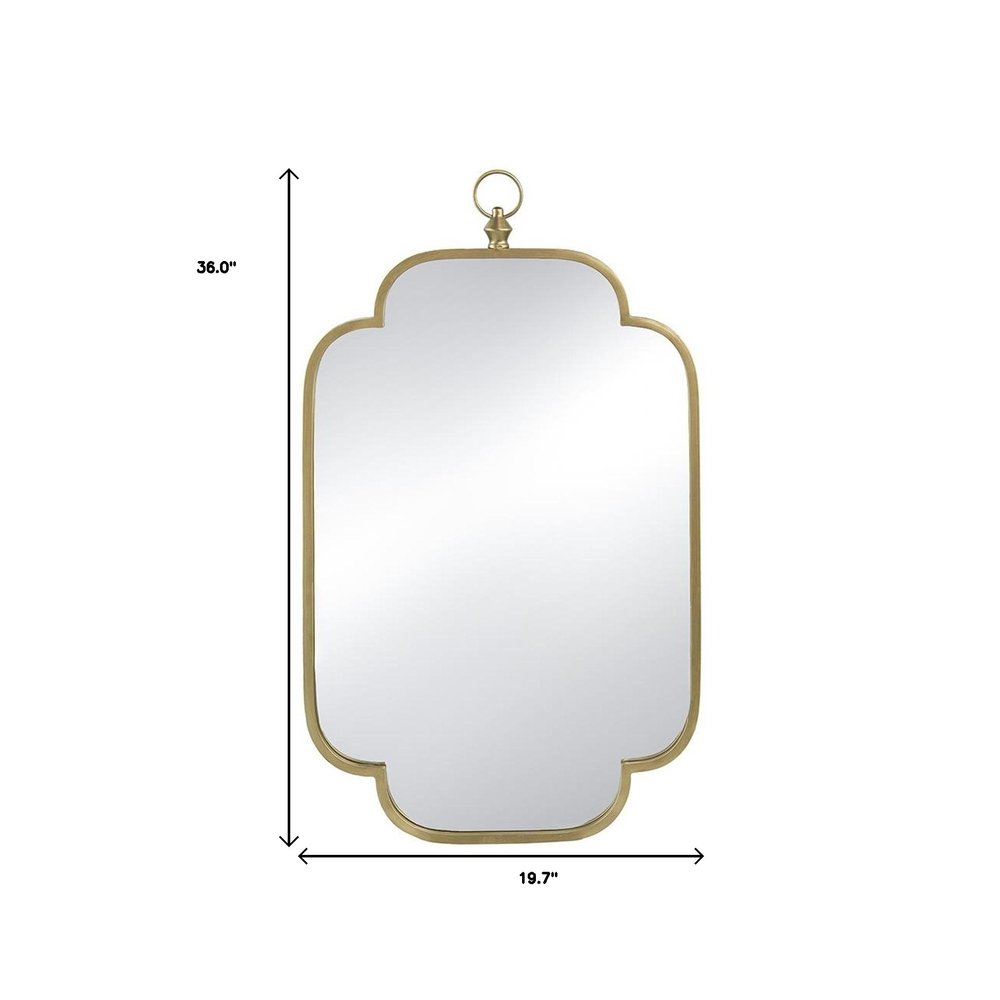 36" Gold Novelty Iron Framed Accent Mirror — view 2