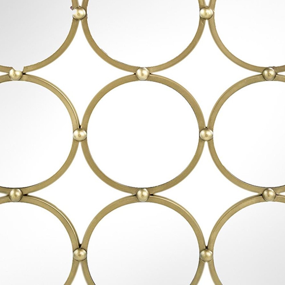 27" Gold Square Iron Framed Accent Mirror HomeRoots