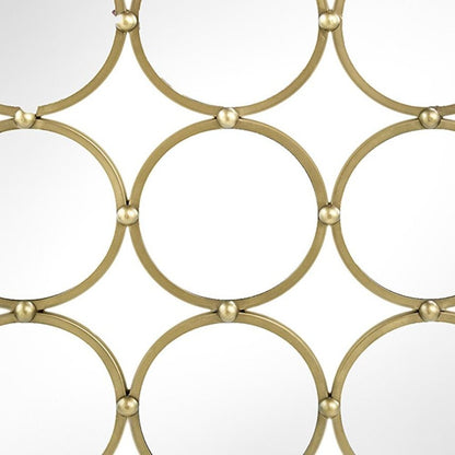27" Gold Square Iron Framed Accent Mirror HomeRoots
