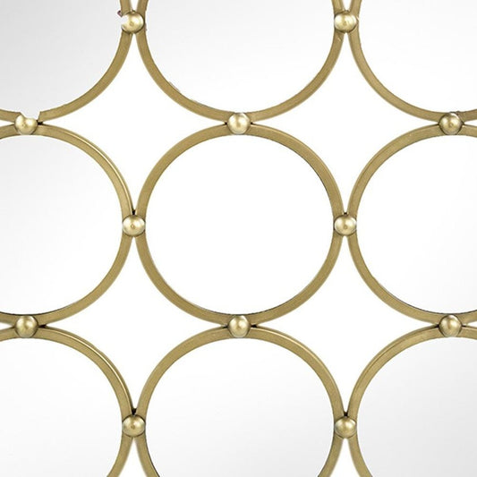 27" Gold Square Iron Framed Accent Mirror HomeRoots