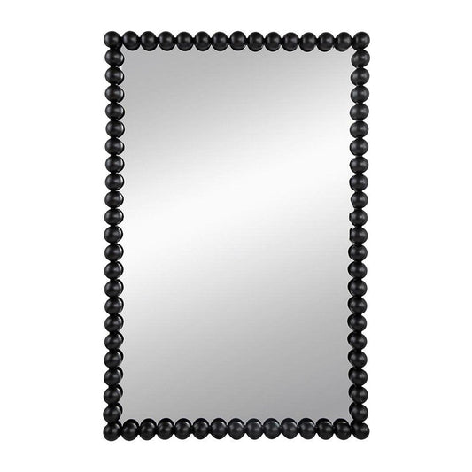36" Black Iron Framed Accent Mirror HomeRoots
