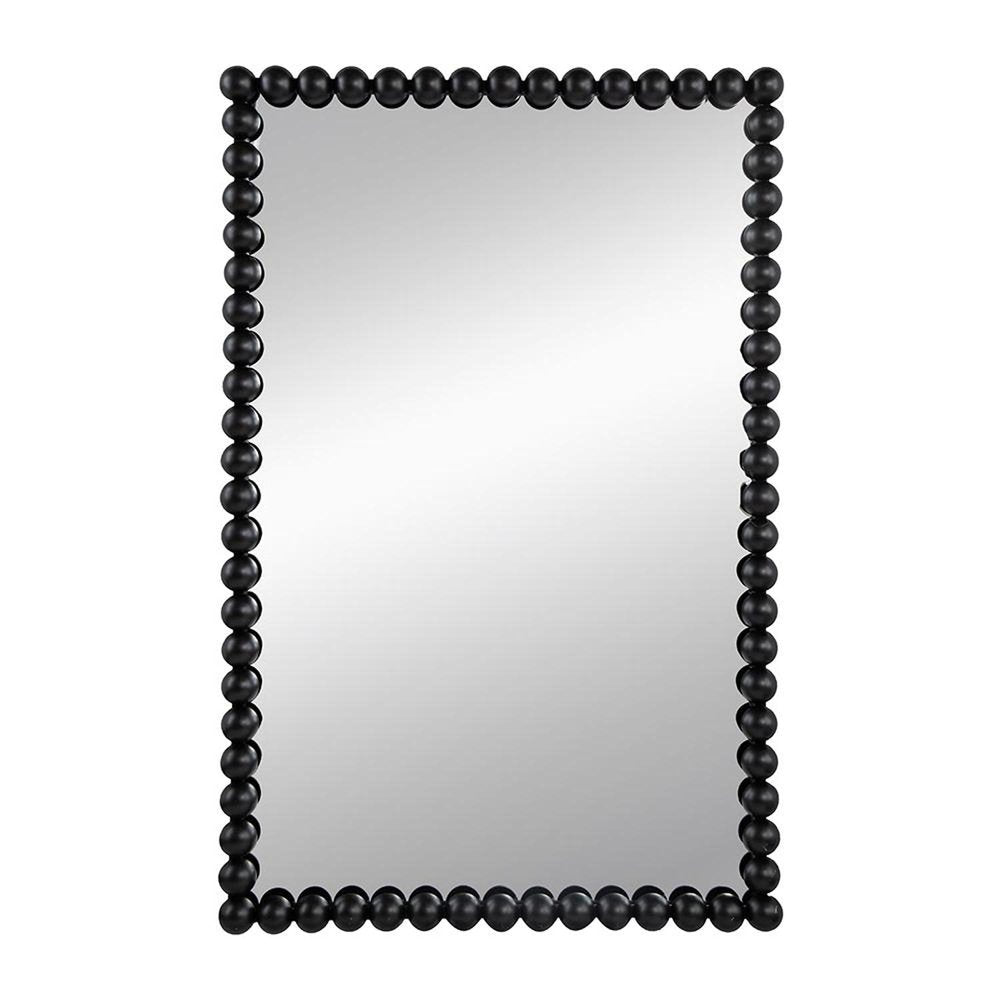 36" Black Iron Framed Accent Mirror HomeRoots